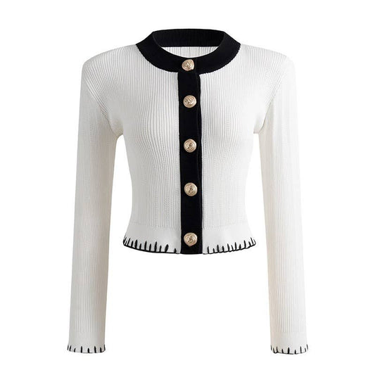 JK048 High Quality Versatile Knitted Sweater Cardigan Top