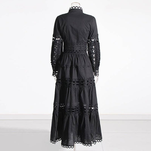 SET099 Lace Collar Shirt & Skirt Ensemble