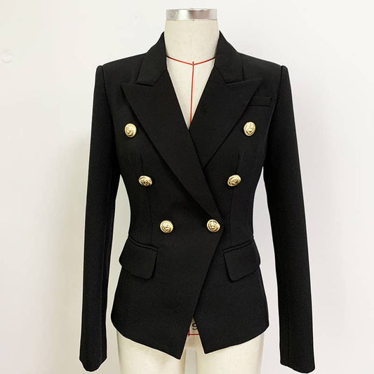 BL5-5 Chic Double-Breasted Blazer Plus Sizes