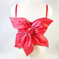 VE009Y Elegant Tube Top with 3D Bow & Floral Embellishments