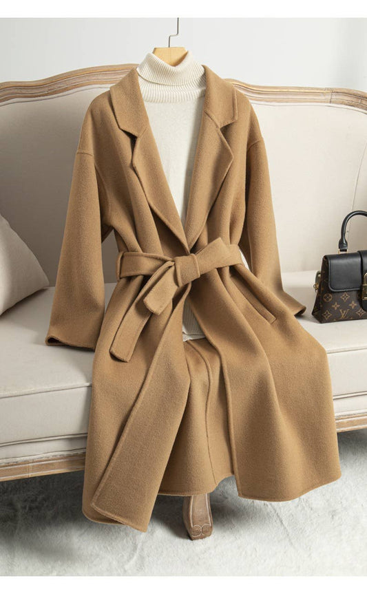 CT002 Women's Double-sided Wool Coat Wool Fabric