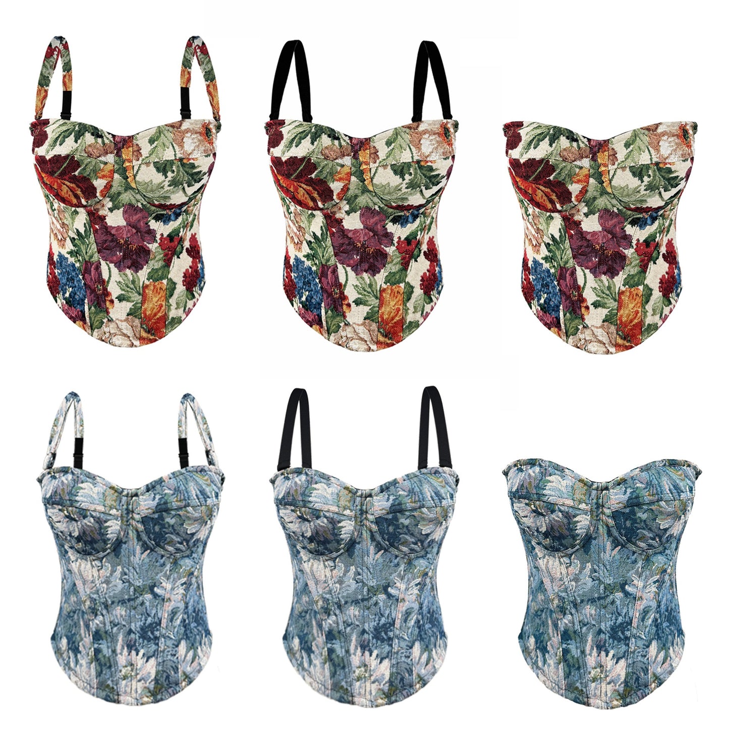 VE007 Elegant Retro Palace-Style Tube Top with Chest Pads