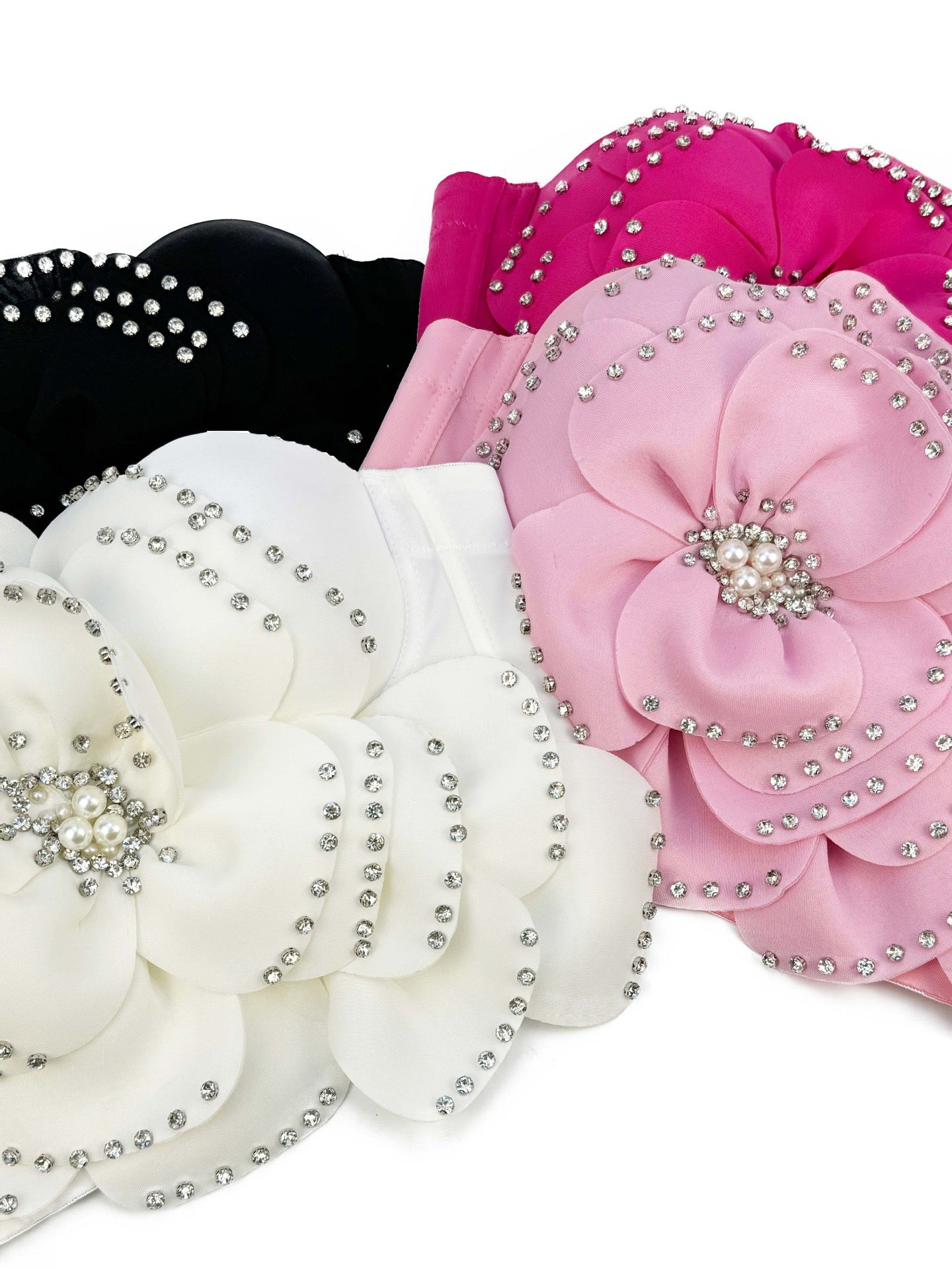 VE008 Elegant Multi-Layer Beaded Floral Herringbone Bra