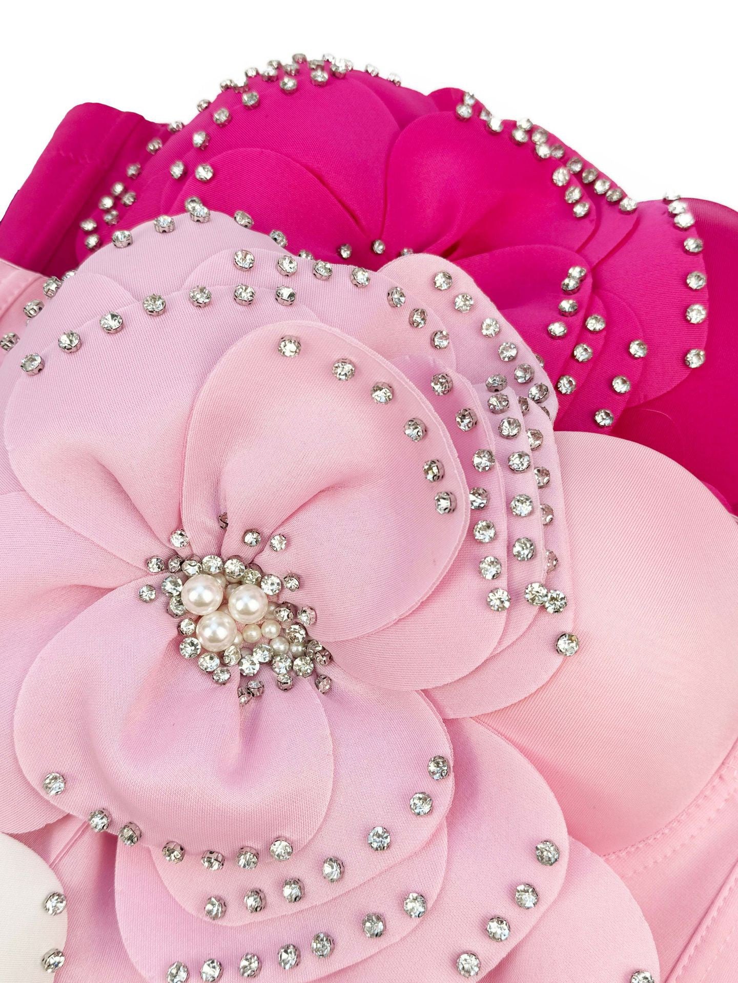 VE008 Elegant Multi-Layer Beaded Floral Herringbone Bra