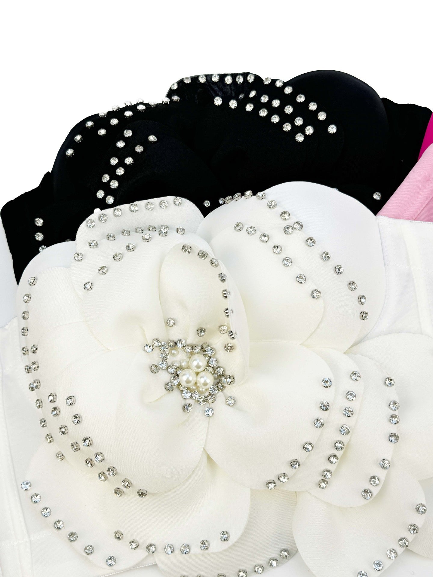 VE008 Elegant Multi-Layer Beaded Floral Herringbone Bra