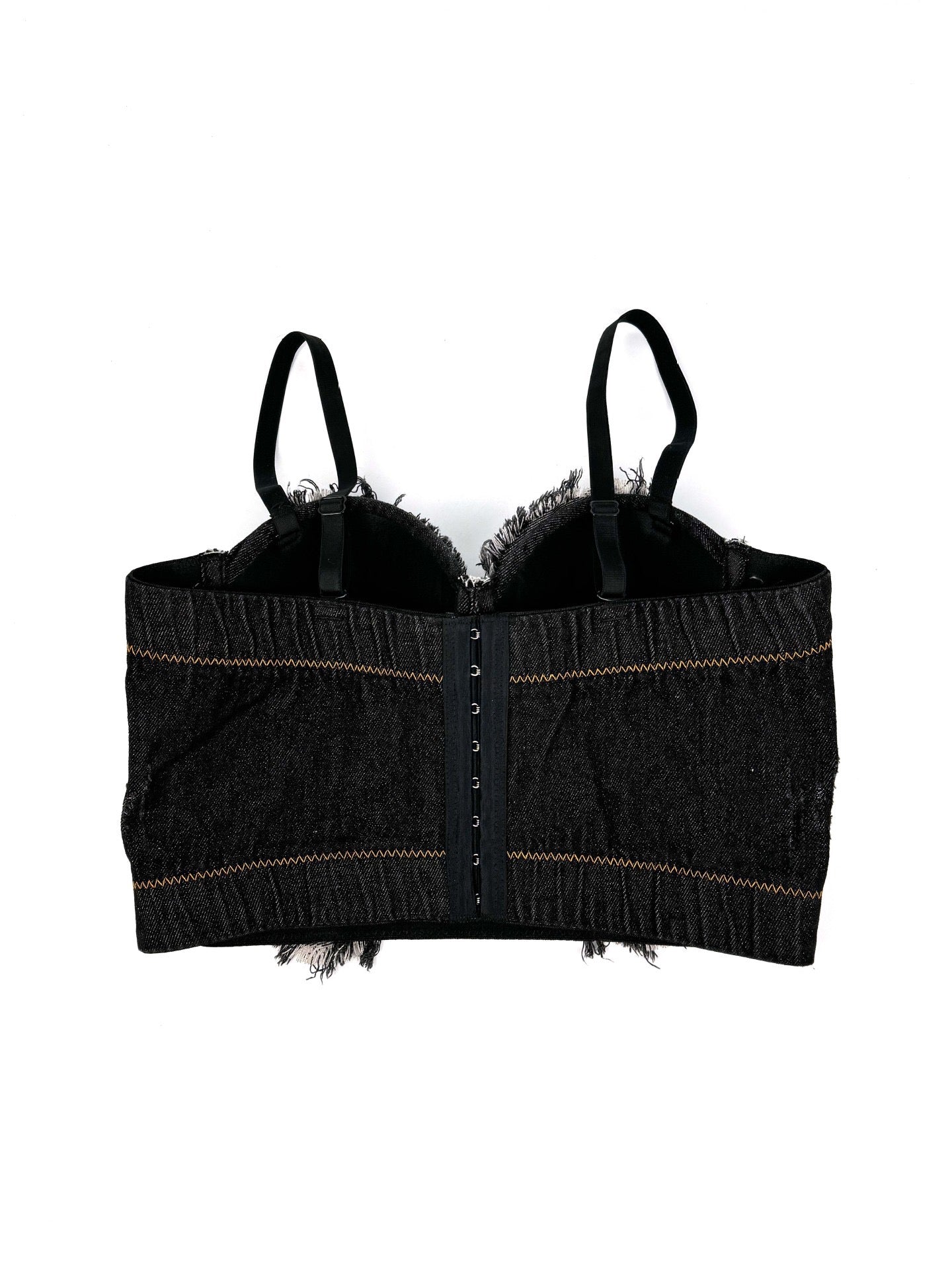 VE004 Chic Butterfly Beaded Corset-Style Tube Top