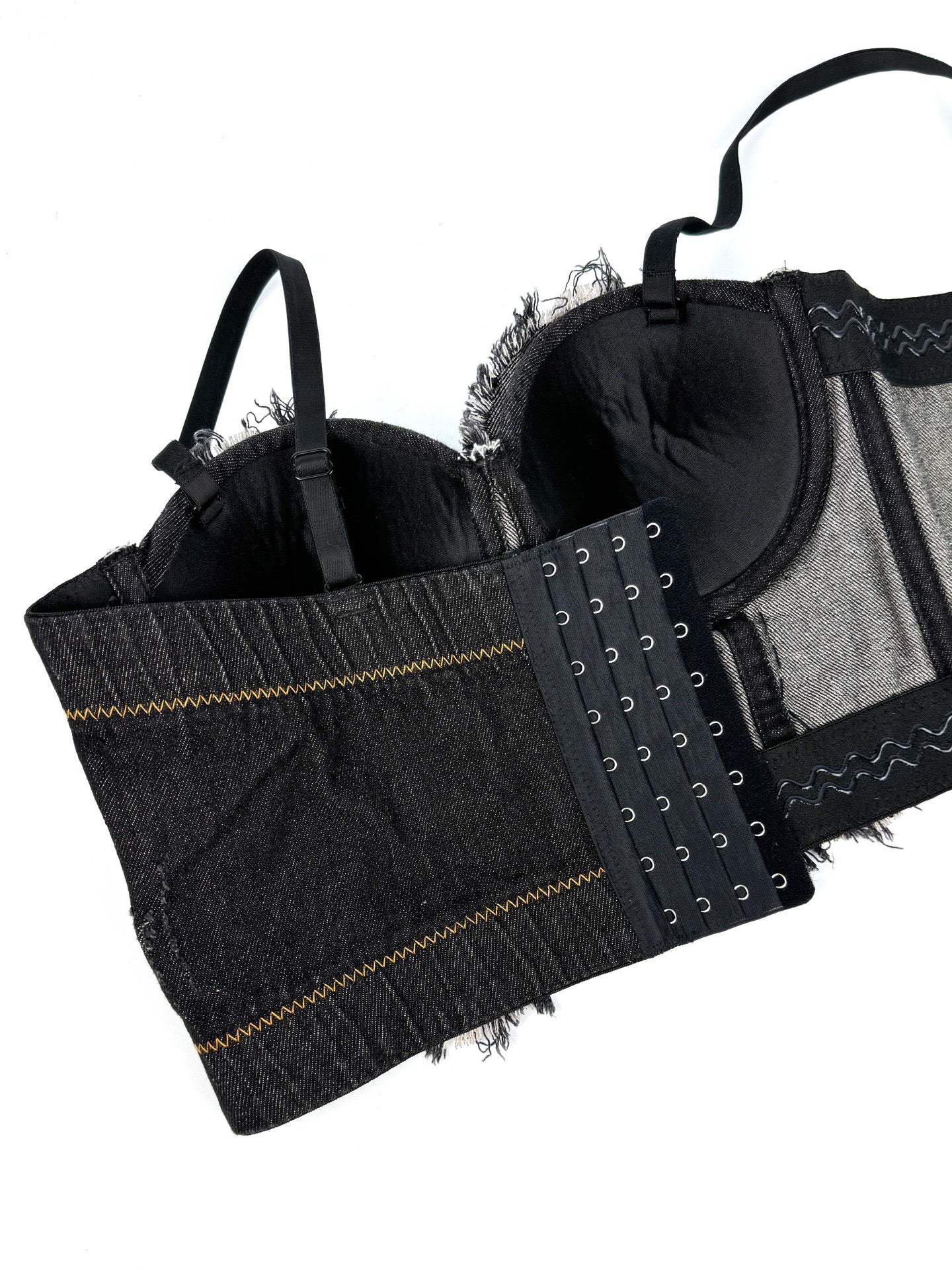 VE004 Chic Butterfly Beaded Corset-Style Tube Top