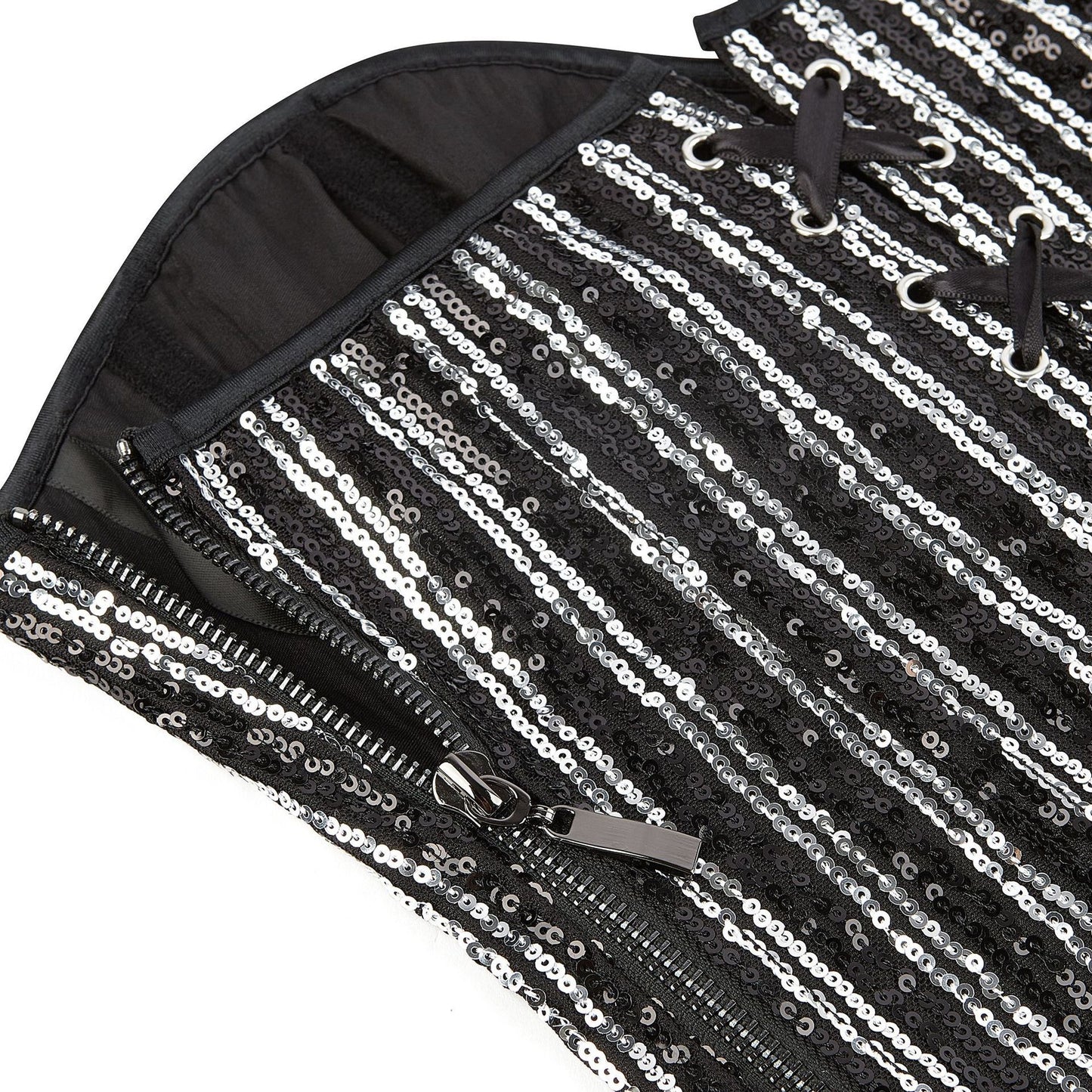 VE13 Sequin Corset Top for Glamorous