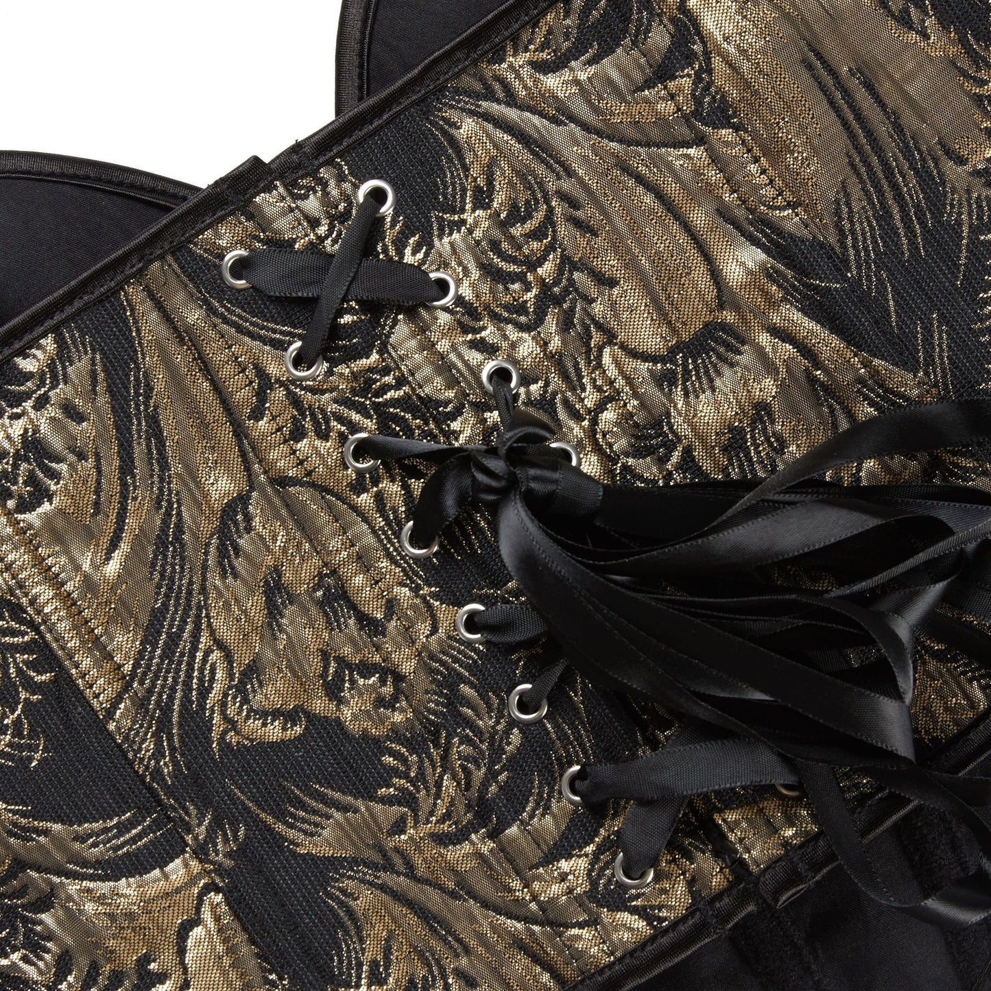 VE15 Printed Strapless Corset Top with Bust-Sculpting Fit