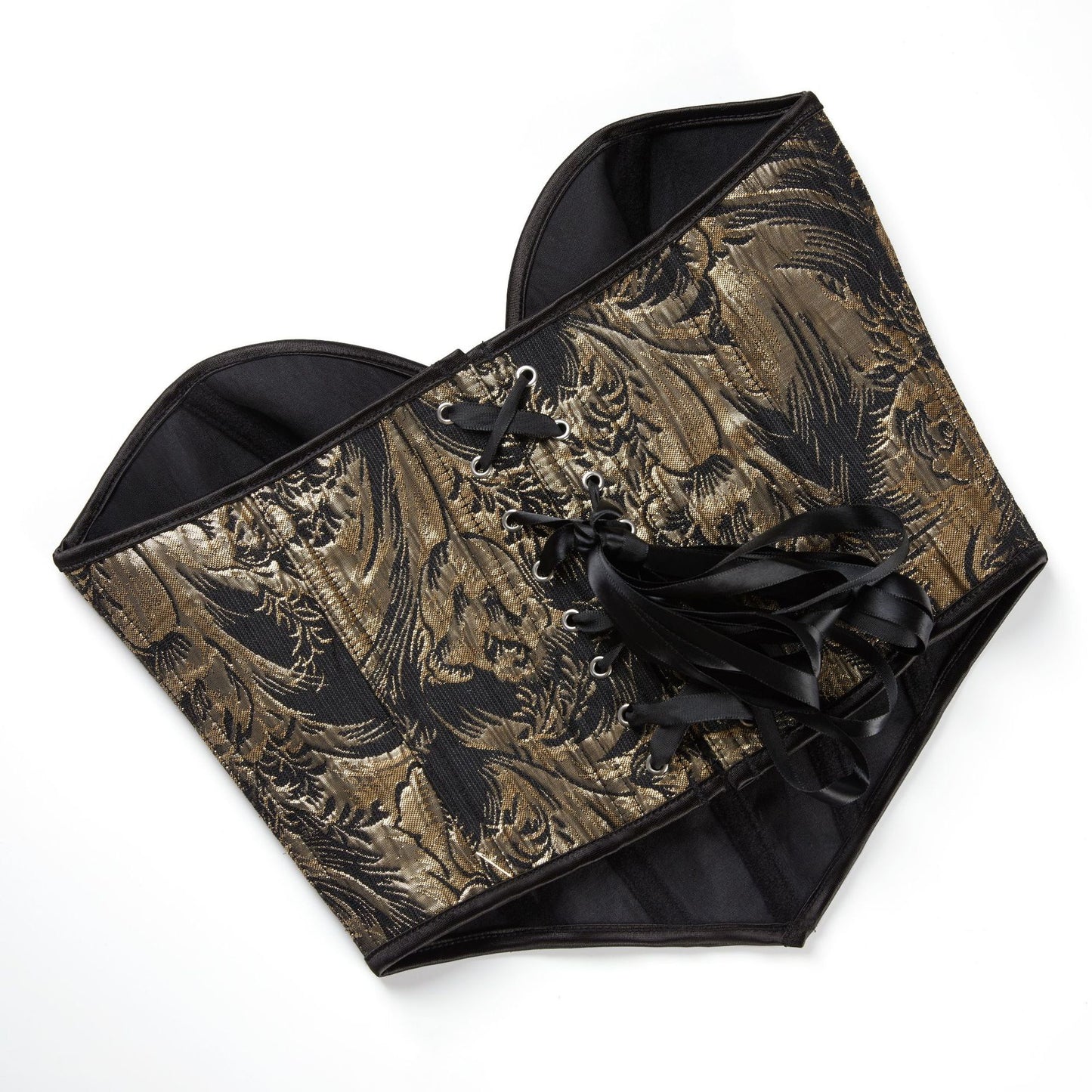 VE15 Printed Strapless Corset Top with Bust-Sculpting Fit