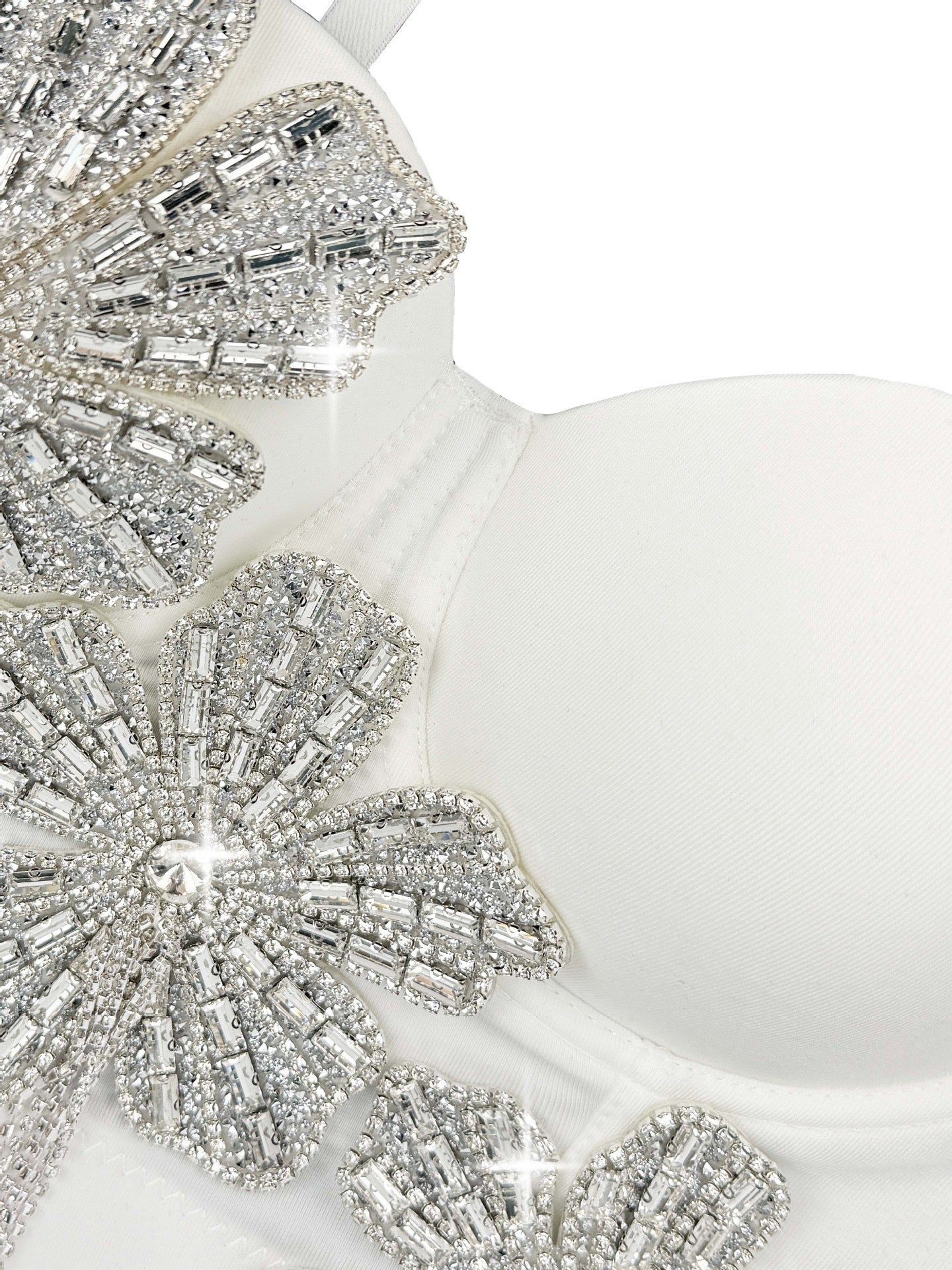 VE18YDiamond Flower Herringbone Corset Bra ¨C Seductive Charm