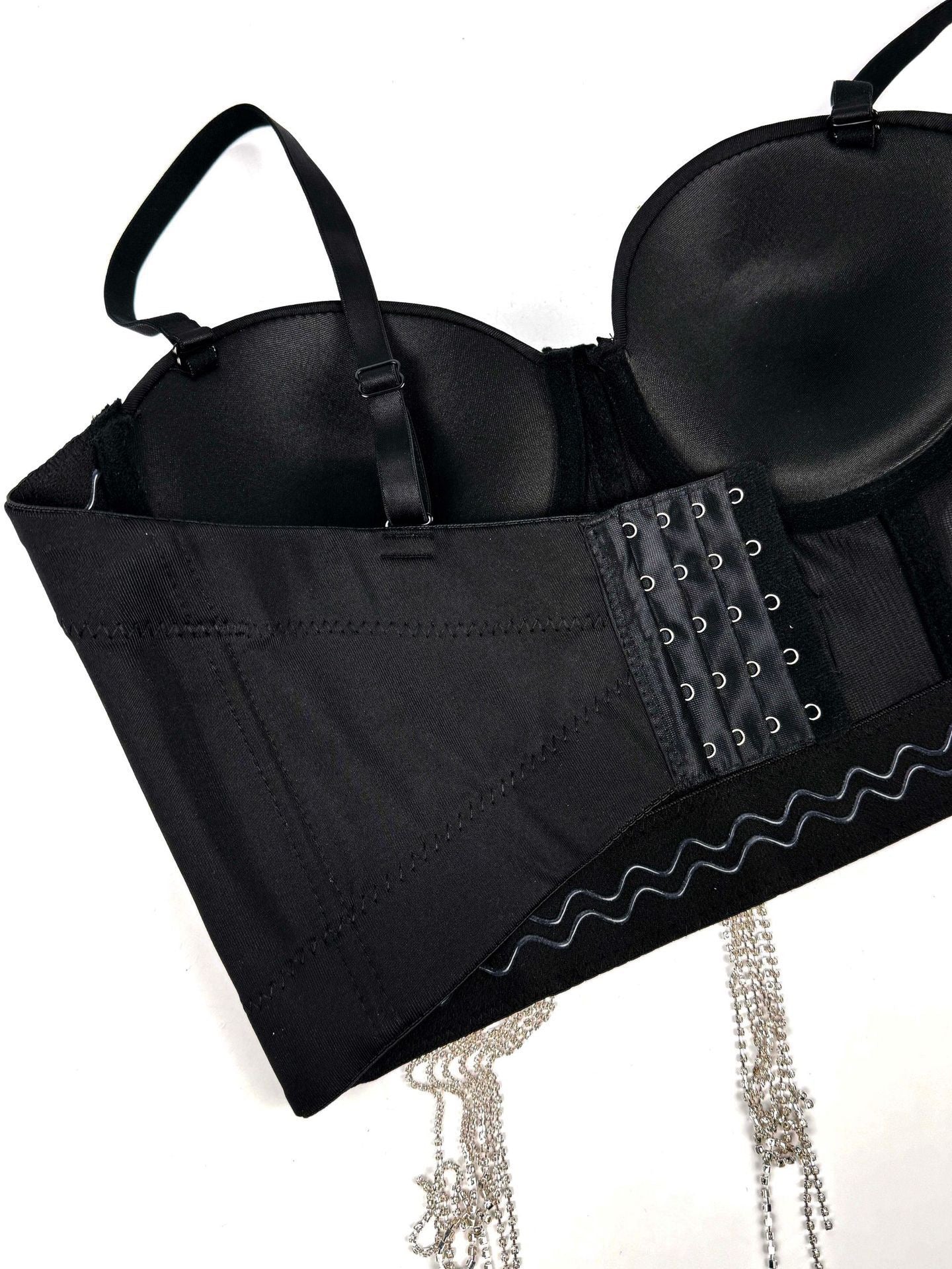 VE18YDiamond Flower Herringbone Corset Bra ¨C Seductive Charm