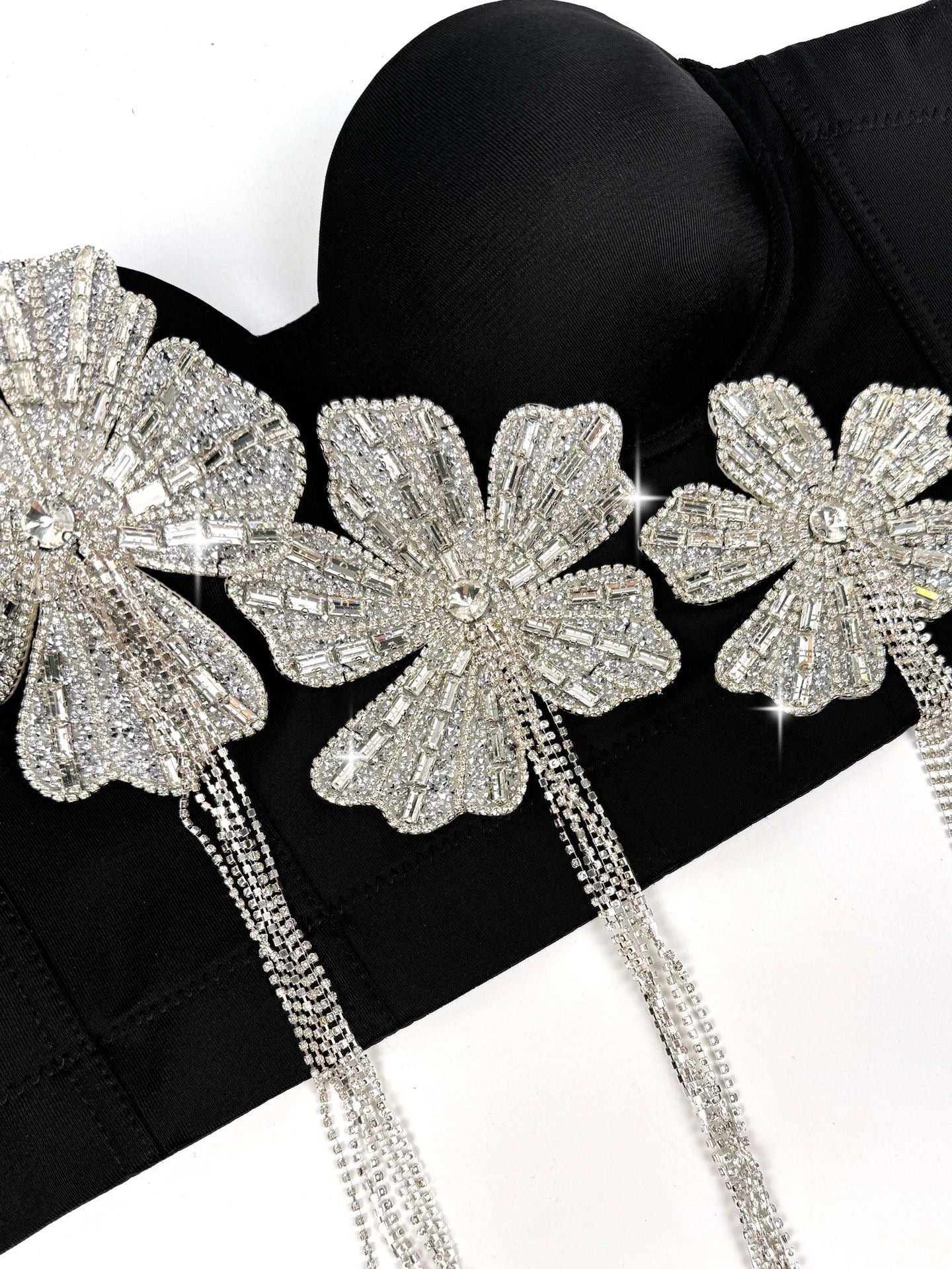 VE18YDiamond Flower Herringbone Corset Bra ¨C Seductive Charm