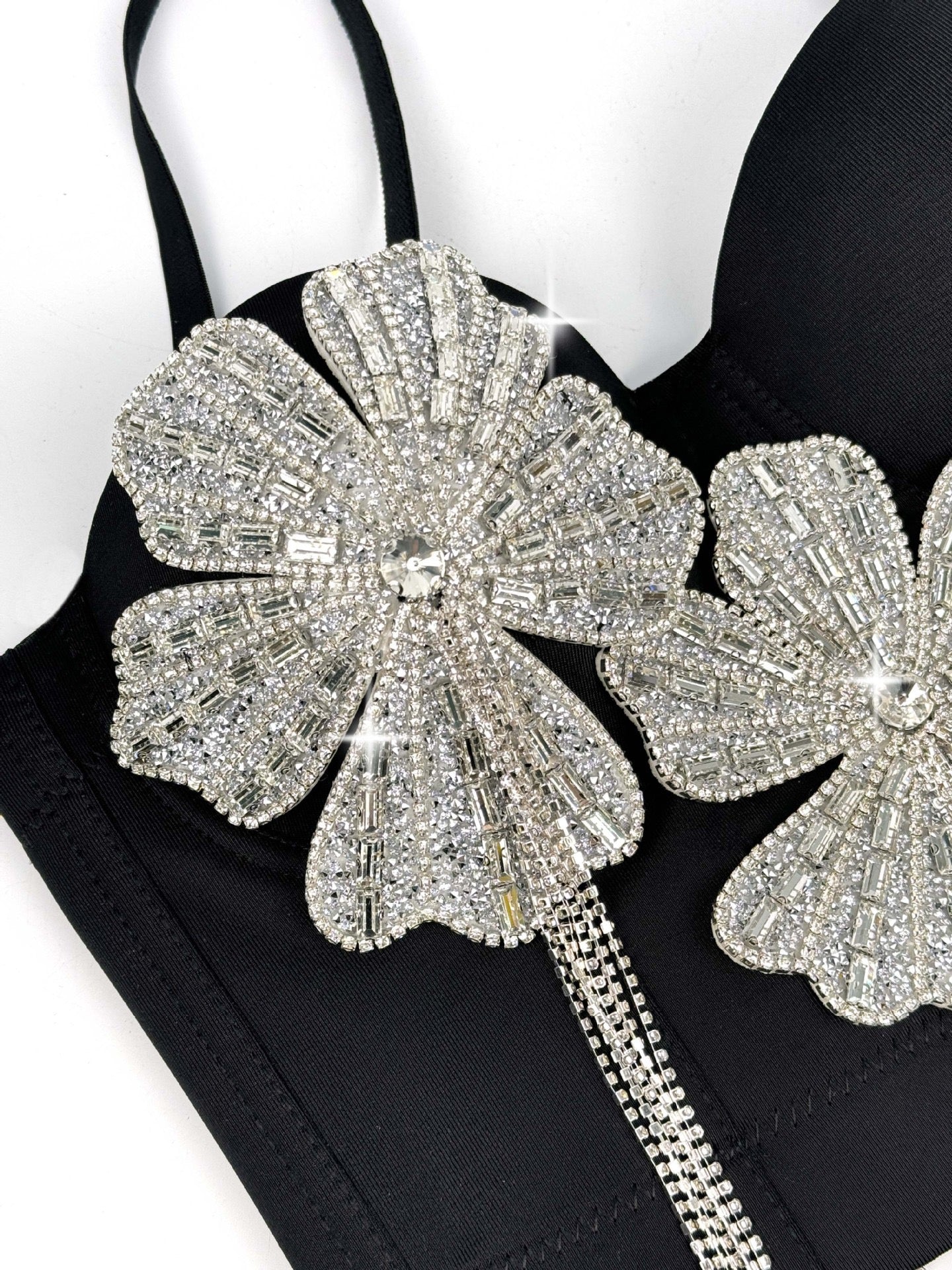 VE18YDiamond Flower Herringbone Corset Bra ¨C Seductive Charm