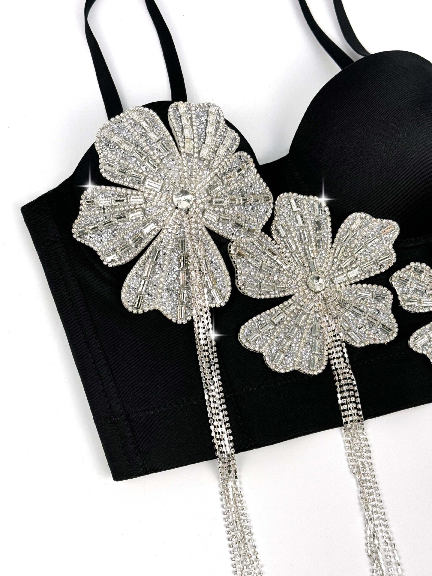 VE18YDiamond Flower Herringbone Corset Bra ¨C Seductive Charm