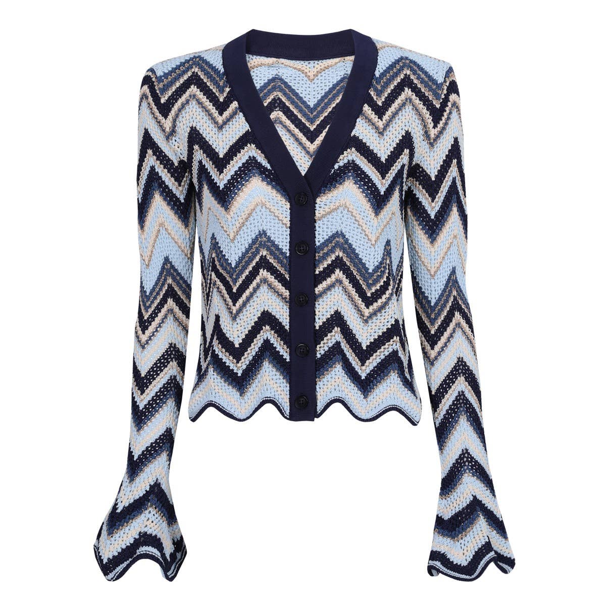 SET62 Zigzag Knit Trio: Slim Jacket, Dress & Sleeveless Top