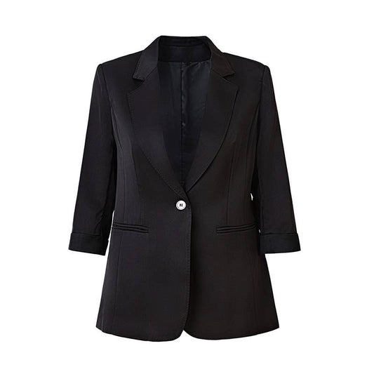 BL-8Y Elegant Slim Fit Suit Jacket - 3/4 Sleeves, One Button