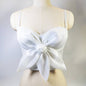 VE009Y Elegant Tube Top with 3D Bow & Floral Embellishments