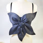 VE009Y Elegant Tube Top with 3D Bow & Floral Embellishments