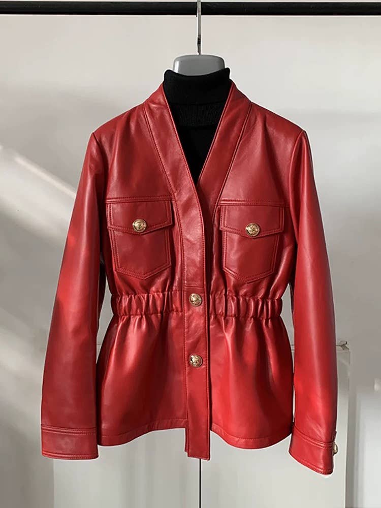 BL41Y Women¡¯s Genuine Sheepskin Jacket with Asymmetric Hem