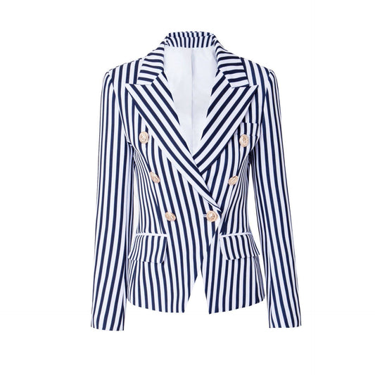 BL033 Women Blazer Double Breasted Blazer Office Blazer Suit