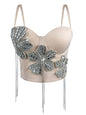 VE18YDiamond Flower Herringbone Corset Bra ¨C Seductive Charm