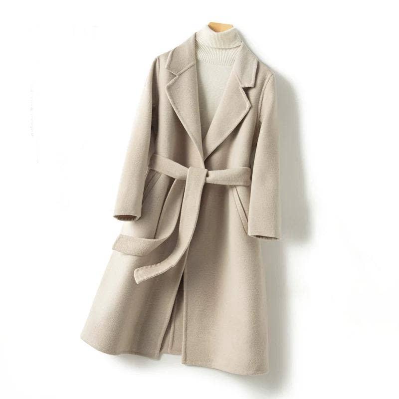 CT001L Women's Double-sided Wool Coat Wool Long Coat