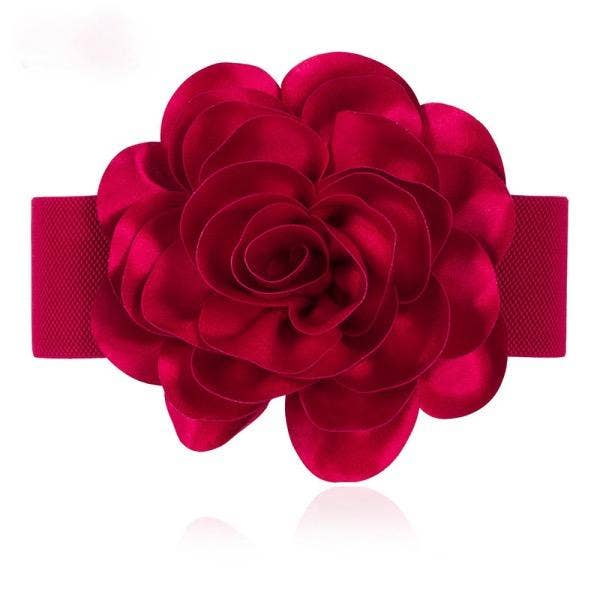 BELT-1 Elegant White Floral Dress Belt - Fashion Accessory