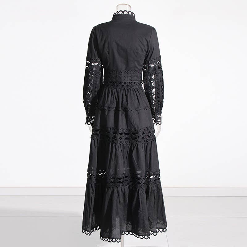 SET099 Lace Collar Shirt & Skirt Ensemble