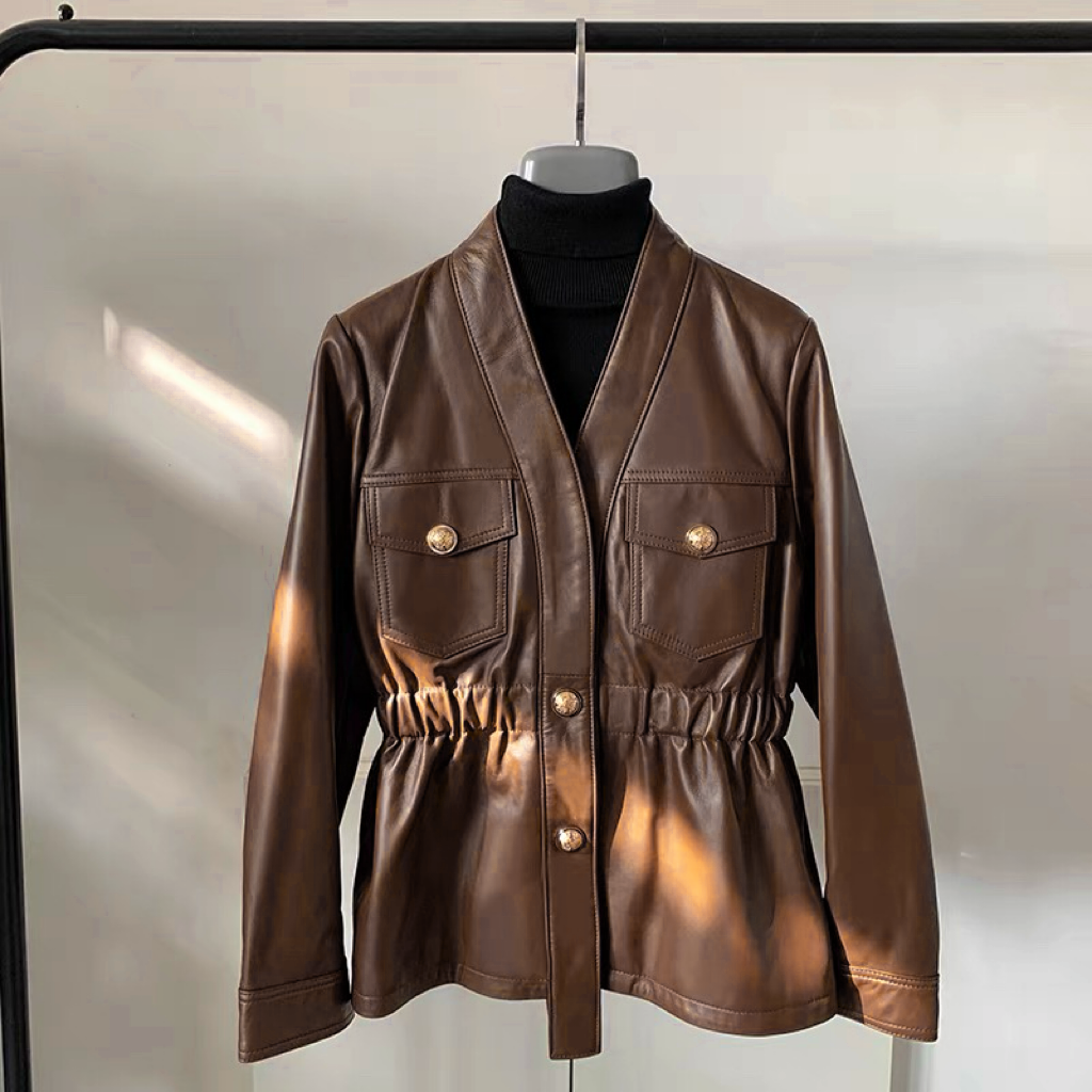 BL41Y Women¡¯s Genuine Sheepskin Jacket with Slim Fit Design