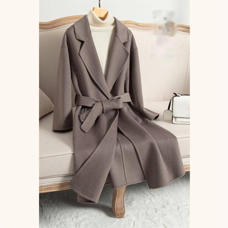 CT002 Women's Double-sided Wool Coat Wool Fabric