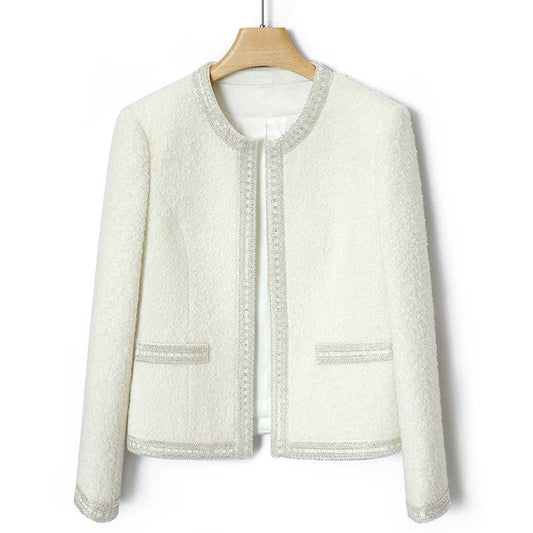 BL022 Pearl Knitwear Cardigan For Women Elegant Sweater