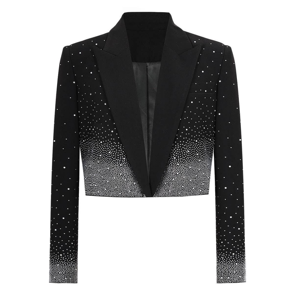 JK200Y Gradient Crystal Blazer ¨C Chic Cropped Fall Outerwear