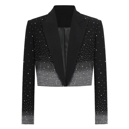 JK200Y Gradient Crystal Blazer ¨C Chic Cropped Fall Outerwear