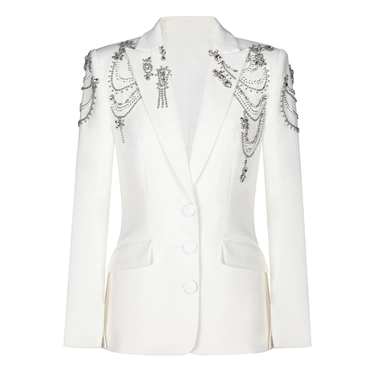 BL45Y Elegant Beaded Blazer for Women 2025 Spring Autumn