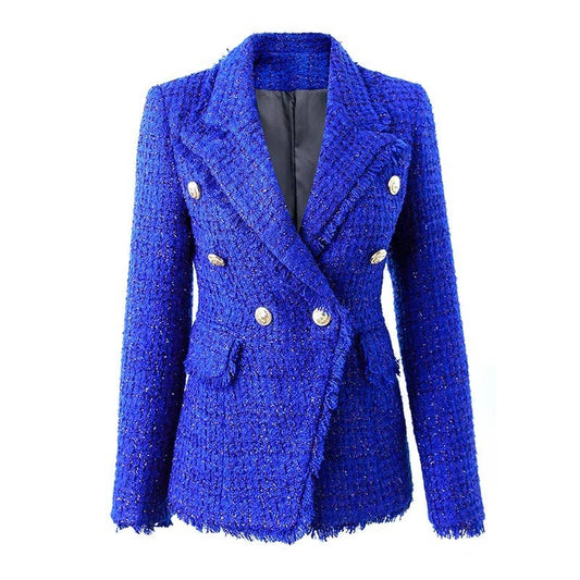 BL019 Slim Fit Lady Blazer Tweed Blazer Formal Suit