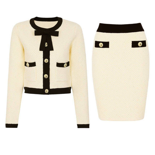 SET260Y 2025 Women¡¯s Knitted Christmas Two-Piece Outfit