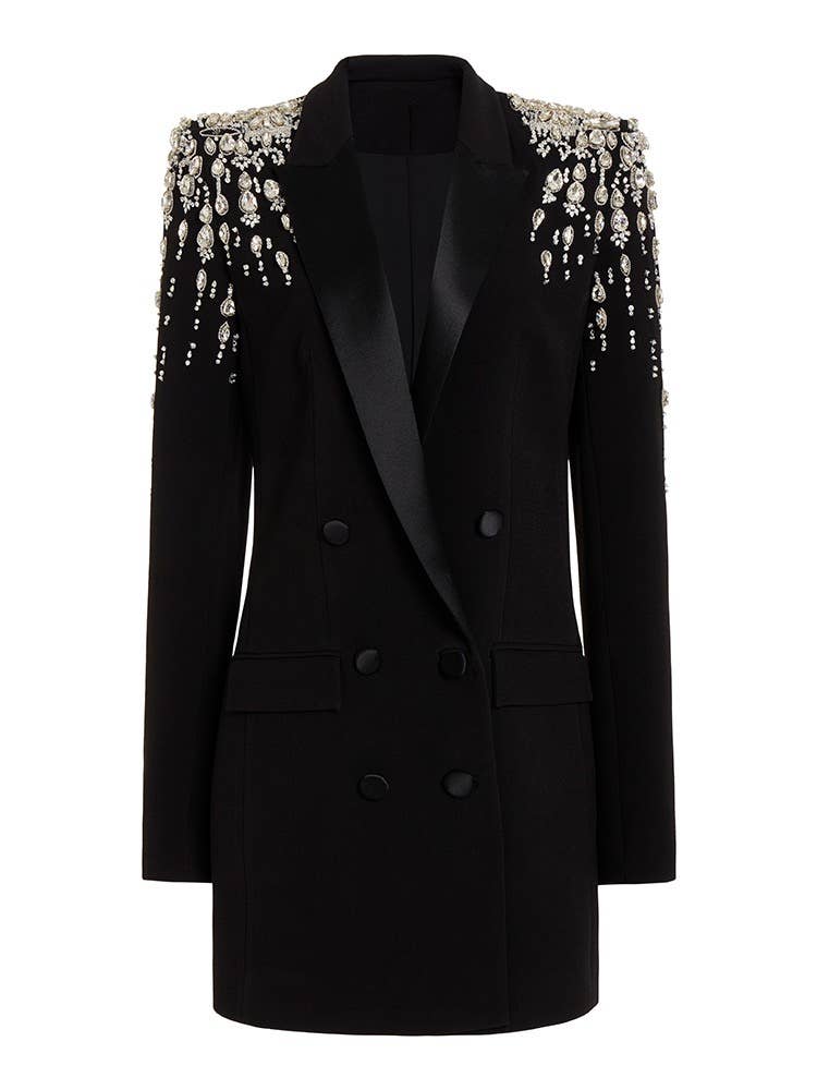 DR0147 Gorgeous Beaded Diamond Jacket