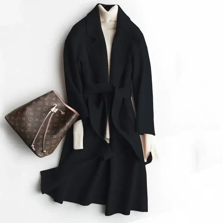 CT001L Women's Double-sided Wool Coat Wool Long Coat