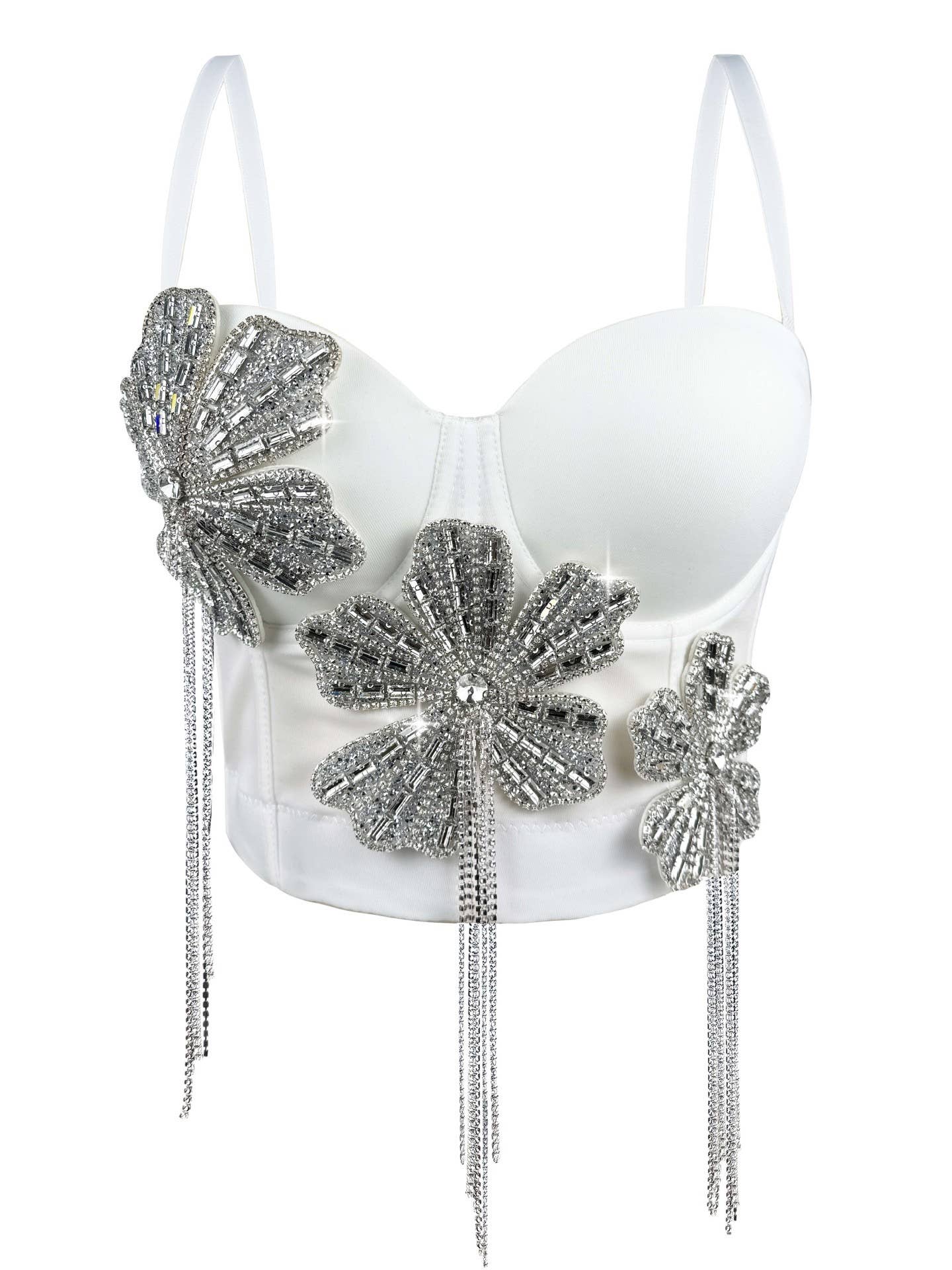 VE18YDiamond Flower Herringbone Corset Bra ¨C Seductive Charm