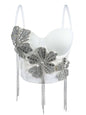 VE18YDiamond Flower Herringbone Corset Bra ¨C Seductive Charm