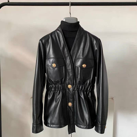 BL41Y Women¡¯s Genuine Sheepskin Jacket with Slim Fit Design