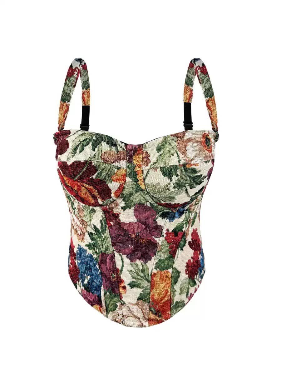 VE007 Elegant Retro Palace-Style Tube Top with Chest Pads