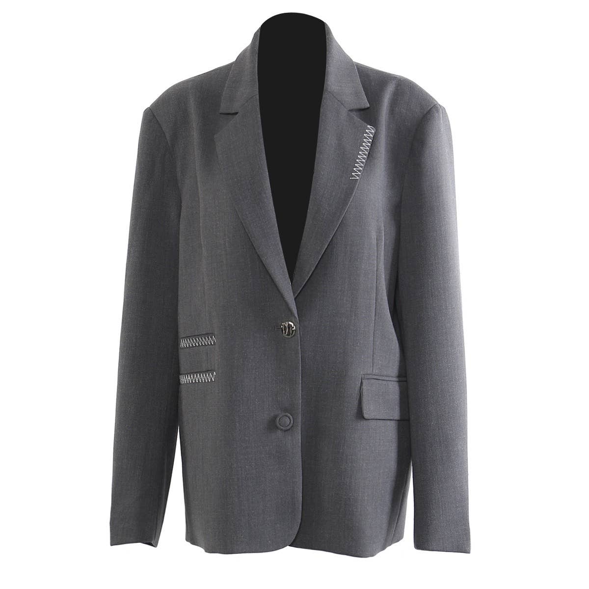 BL44 Autumn Winter Tailored Blazer with Unique Craft Design