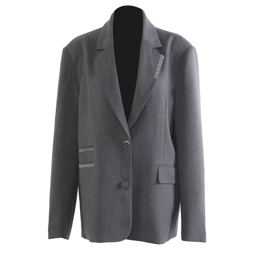 BL44 Autumn Winter Tailored Blazer with Unique Craft Design