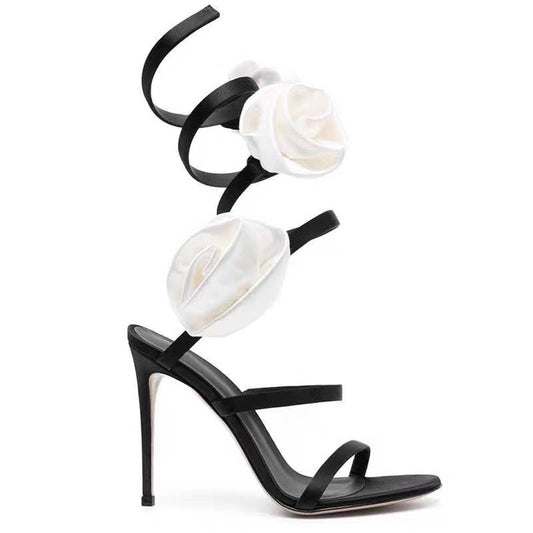 SH019 Chic Floral Stilettos - Grandeur & Style