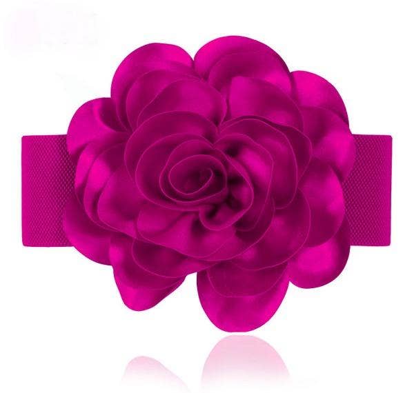 BELT-1 Elegant White Floral Dress Belt - Fashion Accessory