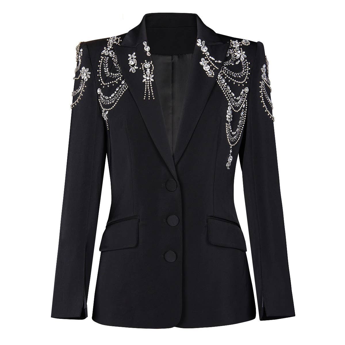 BL45Y Elegant Beaded Blazer for Women 2025 Spring Autumn