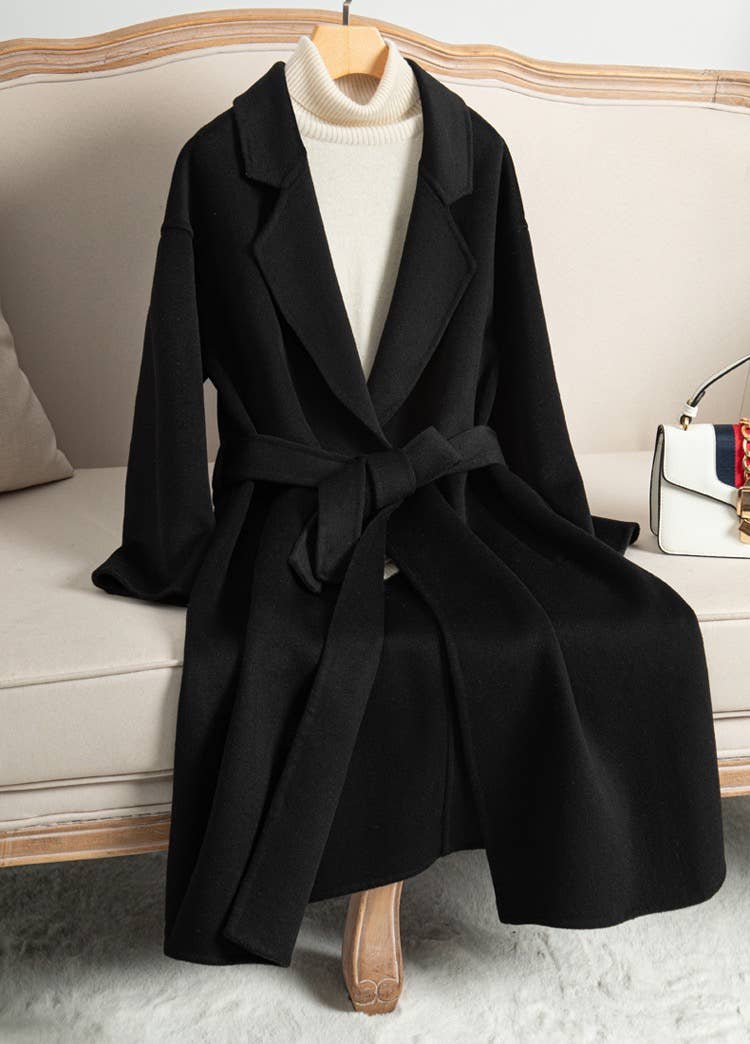CT002 Women's Double-sided Wool Coat Wool Fabric