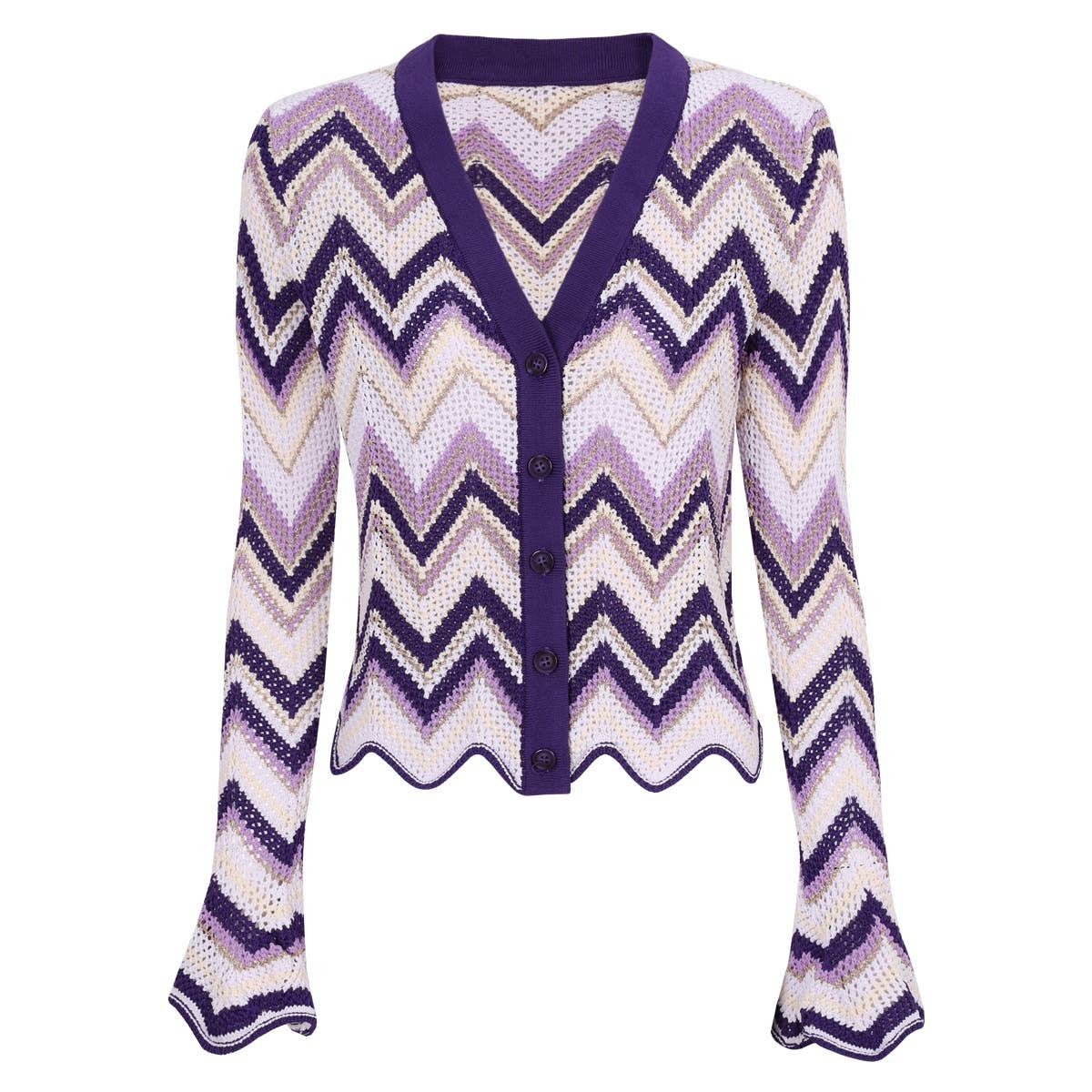 SET62 Chevron Knit Trio: Long-Sleeve, Dress & Vest Set